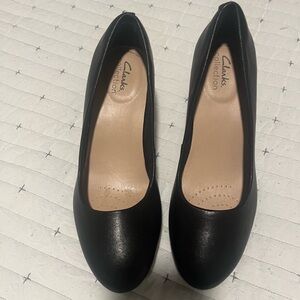 Clarks Black Heels Classic Design